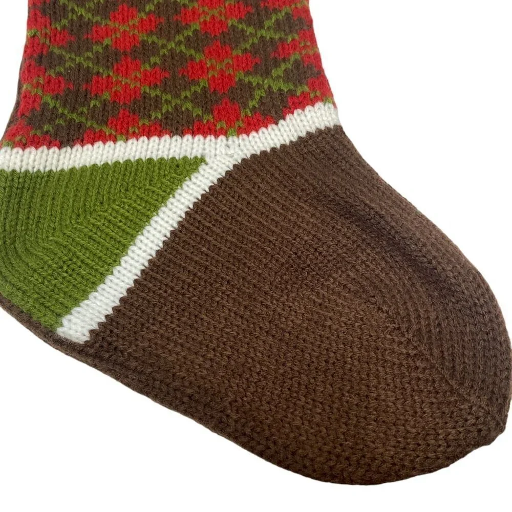 Christmas Stocking Argyle Target Wondershop Preppy Fair Isle Holiday Decor